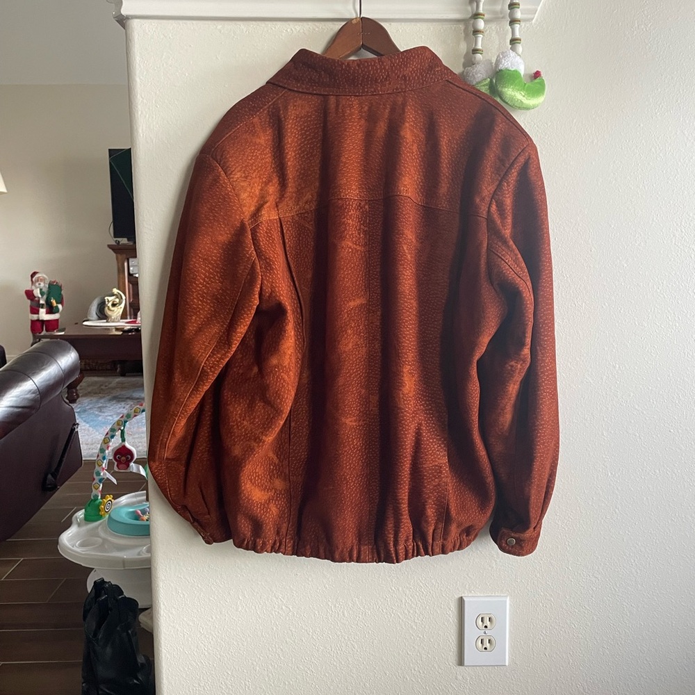 Uru Recoleta Brown Suede Capybara Leather Bomber Jacket - XL Size 3 - Picture 2 of 6